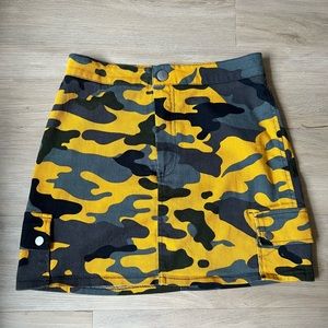 Camo jean skirt